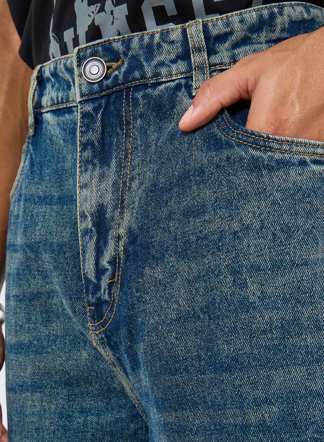 Styli Men Acid Wash Loose Fit Jeans - Image 2